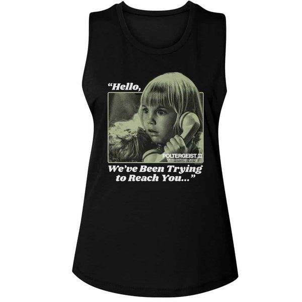 Poltergeist Trying To Reach You-Ladies Muscle Tank