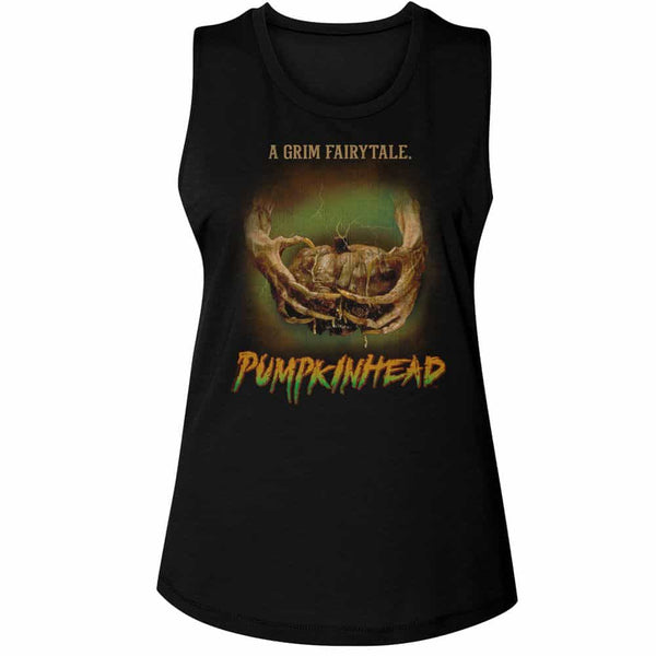 Pumpkinhead Claws Holding A Nasty Pumpkin-Ladies Muscle Tank