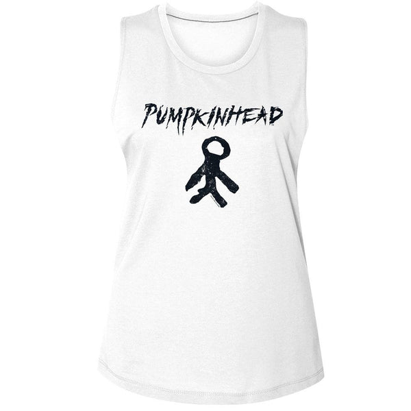 Pumpkinhead Charm And Logo-Ladies Muscle Tank