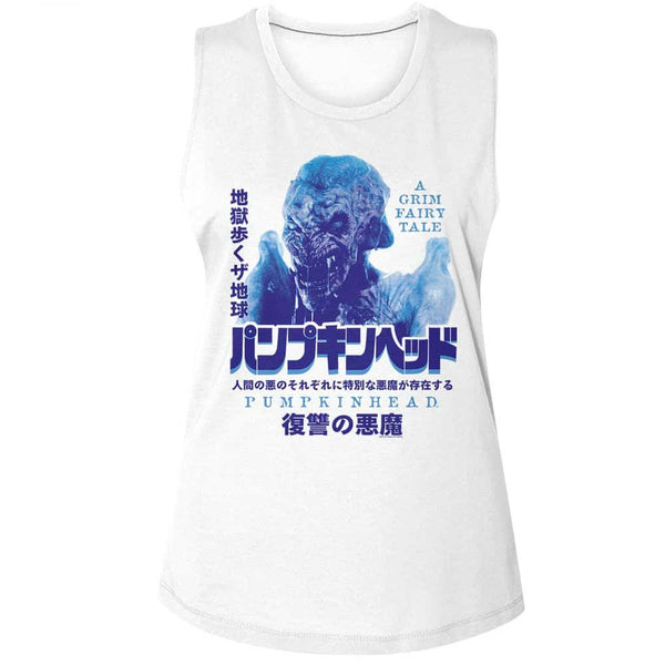 Pumpkinhead Kanji Poster-Ladies Muscle Tank