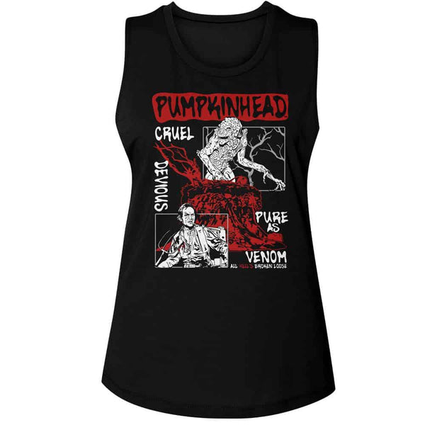 Pumpkinhead Panels-Ladies Muscle Tank