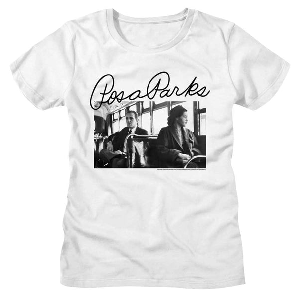 Rosa Parks Photo And Signature-Ladies S/S Tshirt