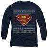 Superman - Ugly Christmas Logo Adult Long Sleeve Shirt