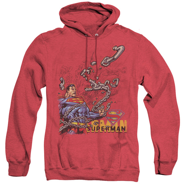 Superman - Breaking Chains Adult Heather Hoodie