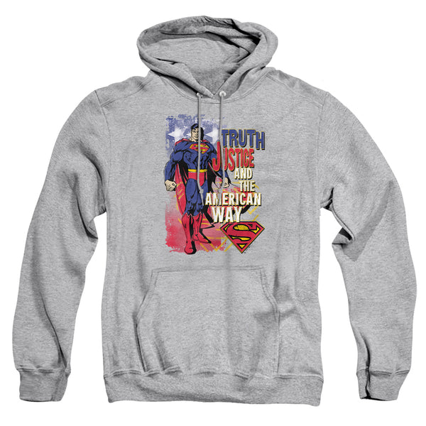 Superman - Truth Justice Adult Pull Over Hoodie