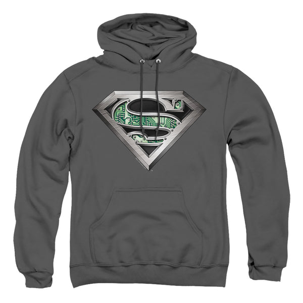 Superman - Circuitry Logo Adult Pull Over Hoodie