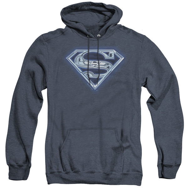 Superman - Cyber Shield Adult Heather Hoodie