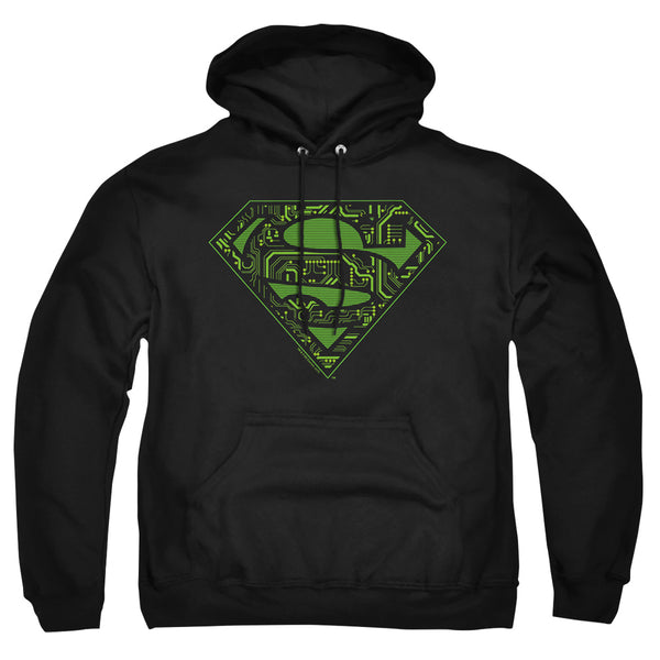 Superman - Circuits Shield Adult Pull Over Hoodie