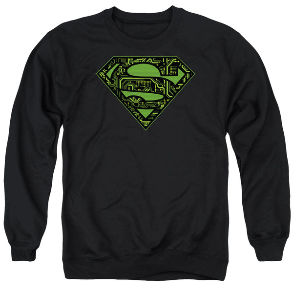 Superman - Circuits Shield Adult Crewneck Sweatshirt