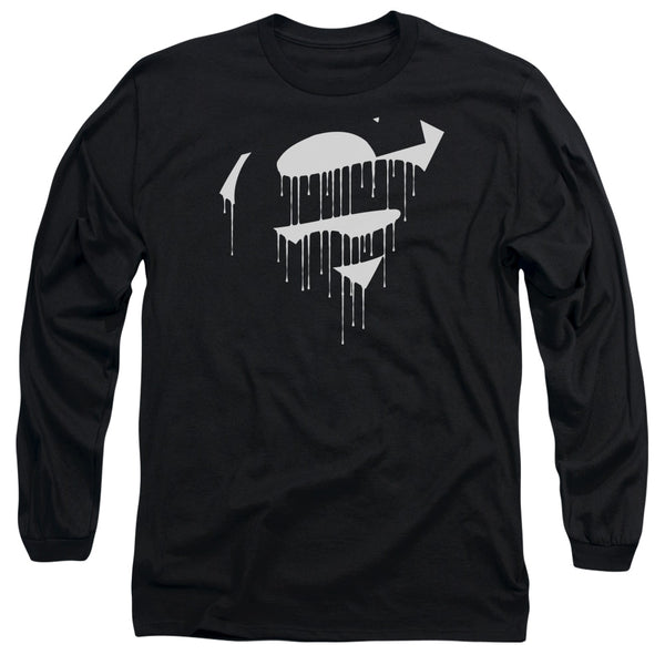 Superman - Dripping Shield Adult Long Sleeve Shirt
