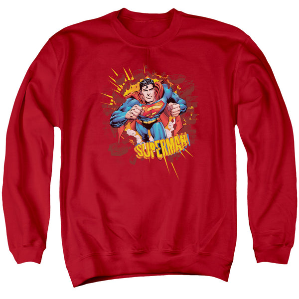 Superman - Sorry About The Wall Adult Crewneck Sweatshirt