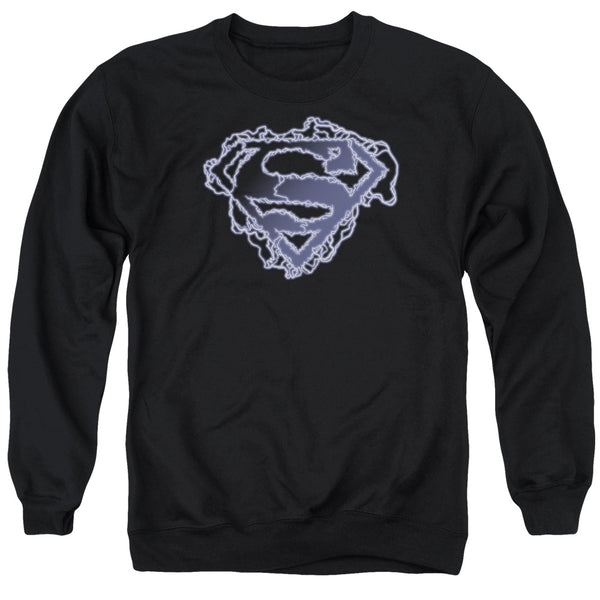 Superman - Electric Supes Shield Adult Crewneck Sweatshirt