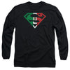 Superman - Mexican Flag Shield Adult Long Sleeve Shirt