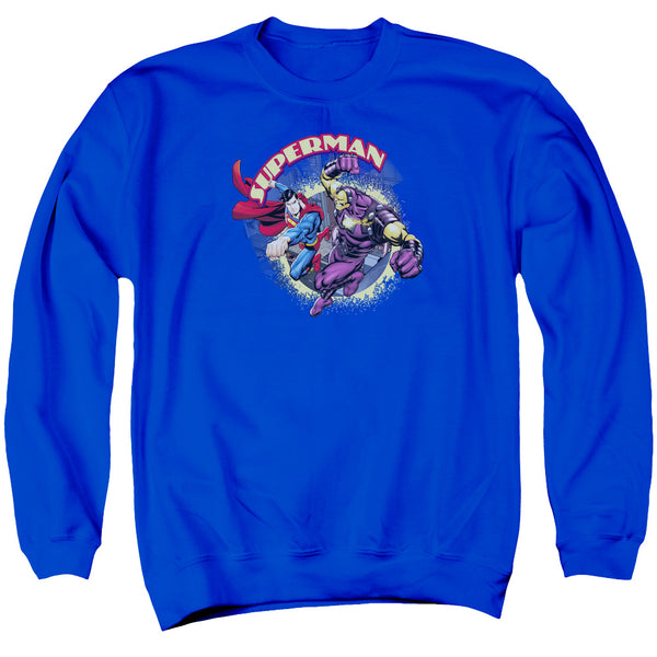 Superman - Superman Vs Mongol Adult Crewneck Sweatshirt