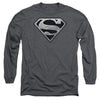 Superman - Super Metallic Shield Adult Long Sleeve Shirt
