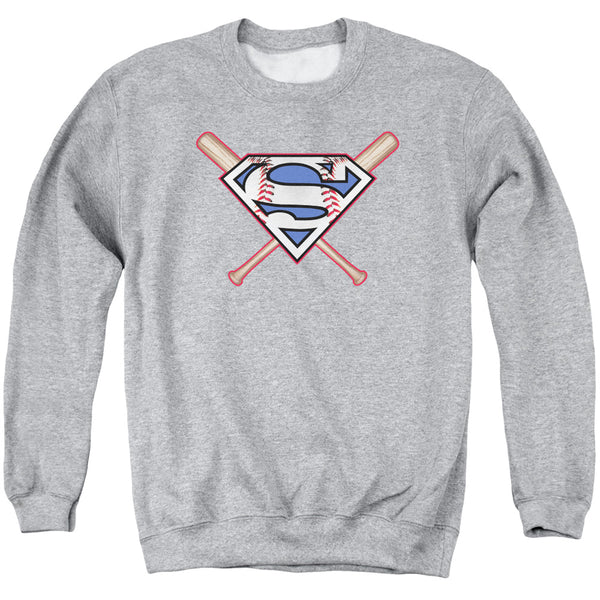 Superman - Crossed Bats Adult Crewneck Sweatshirt