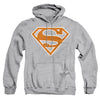 Superman - Burnt Orange&Amp;White Shield Adult Pull Over Hoodie