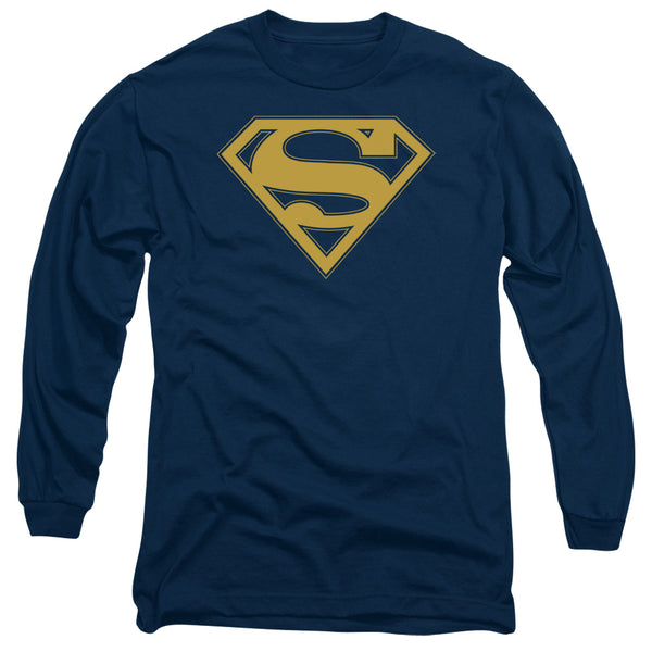 Superman - Maize & Blue Shield Adult Long Sleeve Shirt