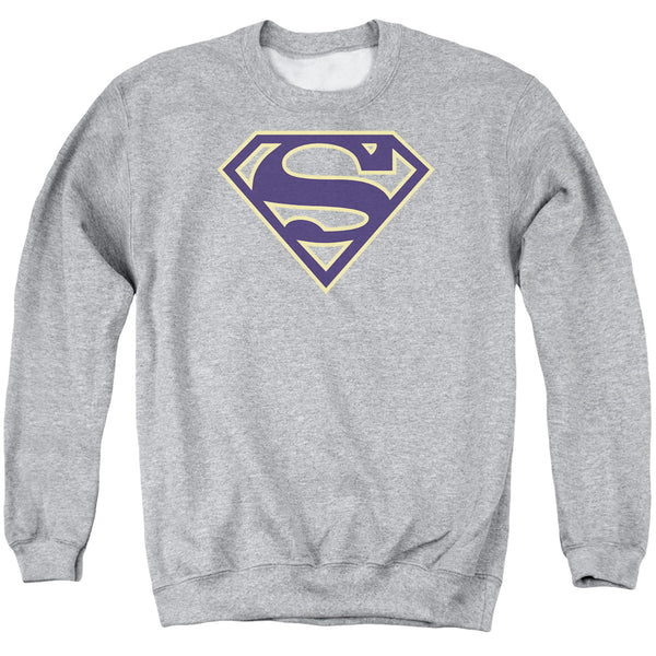 Superman - Navy& Gold Shield Adult Crewneck Sweatshirt