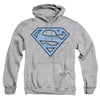 Superman - Carolina Blue&Amp;Navy Shield Adult Pull Over Hoodie