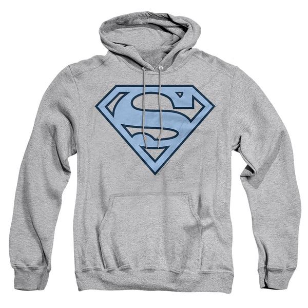 Superman - Carolina Blue&Amp;Navy Shield Adult Pull Over Hoodie