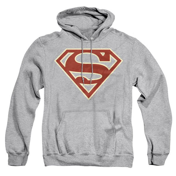 Superman - Crimson &Amp; Cream Shield Adult Pull Over Hoodie