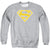 Superman - Lt Orange& White Shield Adult Crewneck Sweatshirt