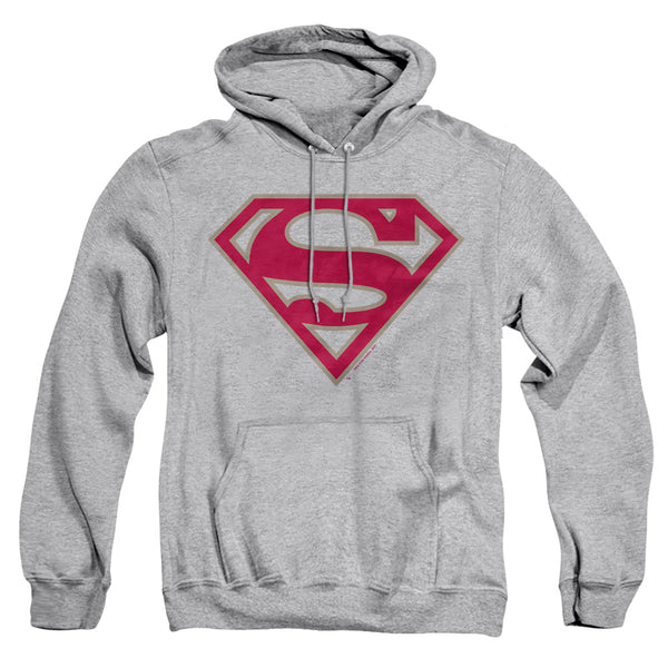 Superman - Crimson &Amp; Gray Shield Adult Pull Over Hoodie