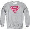 Superman - Crimson& Gray Shield Adult Crewneck Sweatshirt