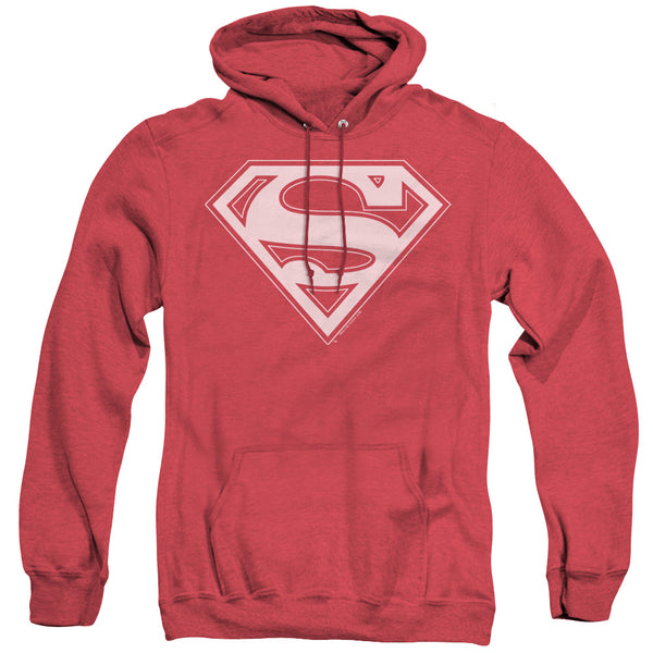 Superman - Red & Gold Shield Adult Heather Hoodie