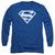 Superman - Blue & White Shield Adult Long Sleeve Shirt
