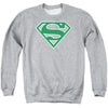 Superman - Green& White Shield Adult Crewneck Sweatshirt