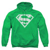 Superman - Green & White Shield Adult Pull Over Hoodie
