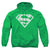 Superman - Green & White Shield Adult Pull Over Hoodie