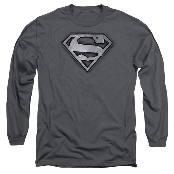 Superman - Duct Tape Shield Adult Long Sleeve Shirt