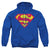 Superman - Classic Logo Distressed Adult Pull Over Hoodie