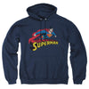 Superman - Flying Over Adult Pull Over Hoodie