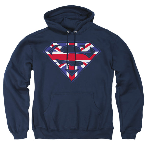 Superman - Great Britian Shield Adult Pull Over Hoodie