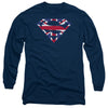 Superman - Great Britian Shield Adult Long Sleeve Shirt