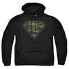Superman - Camo Logo Distressed Adult Pull Over Hoodie