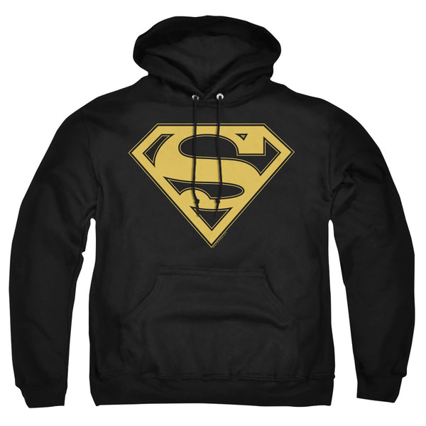 Superman - Gold & Black Shield Adult Pull Over Hoodie