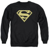 Superman - Gold & Black Shield Adult Crewneck Sweatshirt