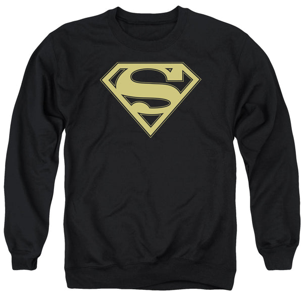 Superman - Gold & Black Shield Adult Crewneck Sweatshirt