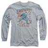 Superman - Mad At Rocks Adult Long Sleeve Shirt
