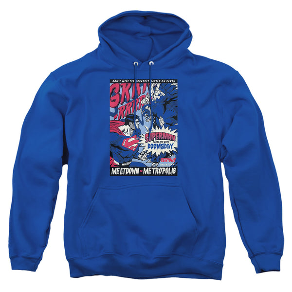 Superman - Meltdown Adult Pull Over Hoodie