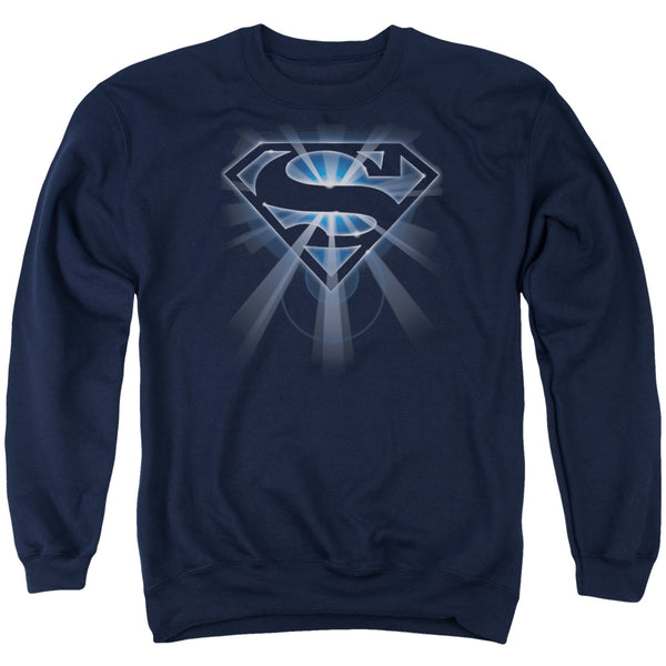 Superman - Glowing Shield Adult Crewneck Sweatshirt