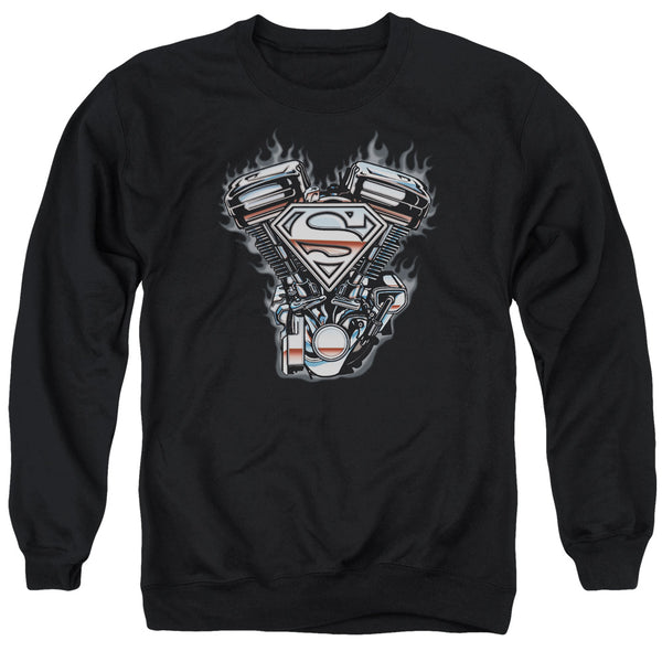 Superman - V Twin Logo Adult Crewneck Sweatshirt