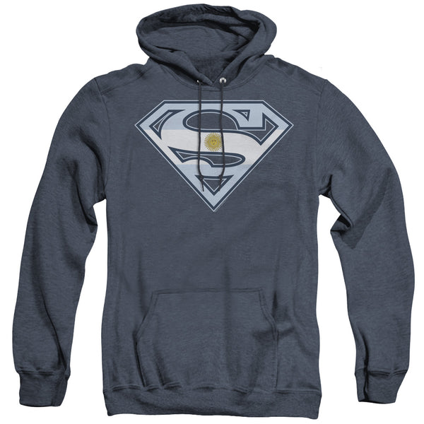 Superman - Argentinian Shield Adult Heather Hoodie