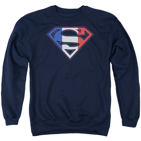 Superman - French Shield Adult Crewneck Sweatshirt