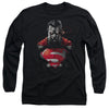 Superman - Heat Vision Charged Adult Long Sleeve Shirt